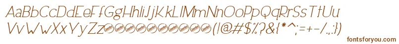 DowntownEleganceItalic-fontti – ruskeat fontit valkoisella taustalla