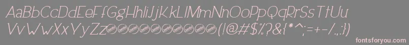DowntownEleganceItalic Font – Pink Fonts on Gray Background