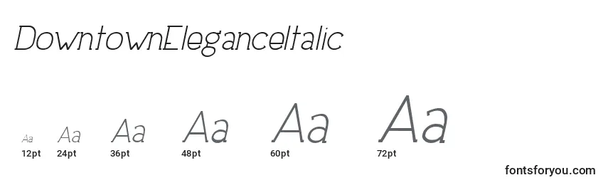 DowntownEleganceItalic Font Sizes
