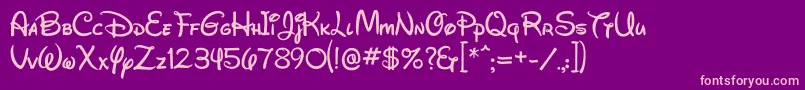 Waltograph42 Font – Pink Fonts on Purple Background