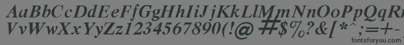 フォントRespectBoldItalic.001.001 – 黒い文字の灰色の背景