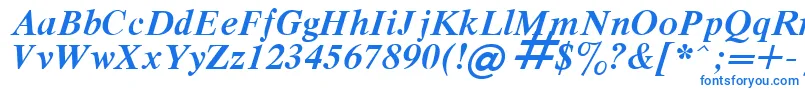 フォントRespectBoldItalic.001.001 – 白い背景に青い文字