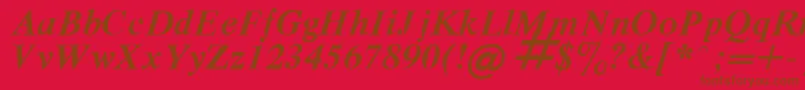 RespectBoldItalic.001.001 Font – Brown Fonts on Red Background