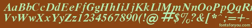 RespectBoldItalic.001.001 Font – Green Fonts on Brown Background