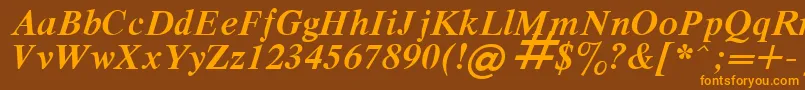 RespectBoldItalic.001.001 Font – Orange Fonts on Brown Background