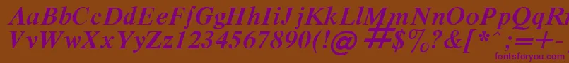 RespectBoldItalic.001.001 Font – Purple Fonts on Brown Background