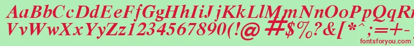 RespectBoldItalic.001.001 Font – Red Fonts on Green Background