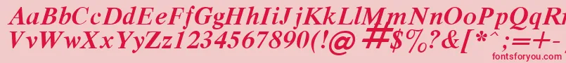 RespectBoldItalic.001.001 Font – Red Fonts on Pink Background