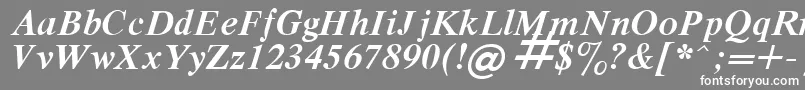 フォントRespectBoldItalic.001.001 – 灰色の背景に白い文字