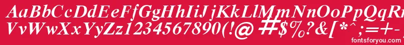 フォントRespectBoldItalic.001.001 – 赤い背景に白い文字