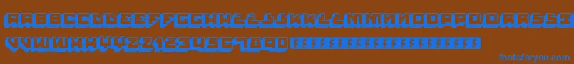 Шрифт HousePaintSlabRegular – синие шрифты на коричневом фоне