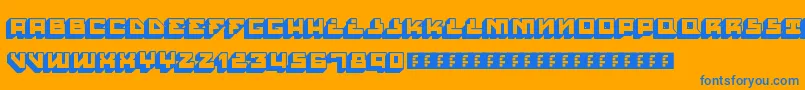 HousePaintSlabRegular Font – Blue Fonts on Orange Background