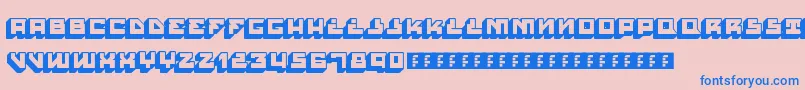 HousePaintSlabRegular Font – Blue Fonts on Pink Background