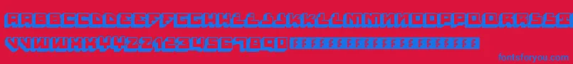 HousePaintSlabRegular Font – Blue Fonts on Red Background