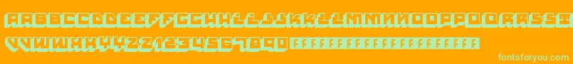 HousePaintSlabRegular Font – Green Fonts on Orange Background