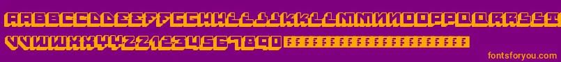 HousePaintSlabRegular Font – Orange Fonts on Purple Background