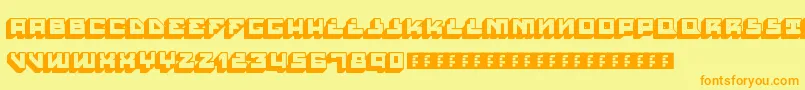 HousePaintSlabRegular Font – Orange Fonts on Yellow Background