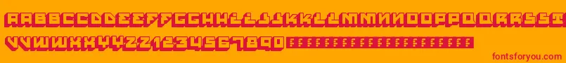 HousePaintSlabRegular Font – Red Fonts on Orange Background