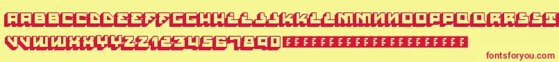 Шрифт HousePaintSlabRegular – красные шрифты на жёлтом фоне