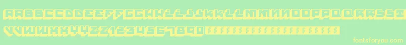 HousePaintSlabRegular Font – Yellow Fonts on Green Background