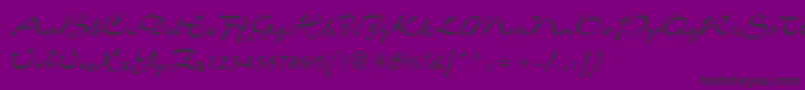 Charmestd Font – Black Fonts on Purple Background