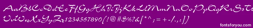 フォントCharmestd – 紫の背景に白い文字