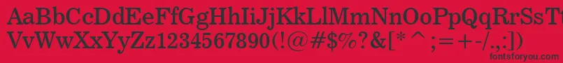 News706Bt Font – Black Fonts on Red Background