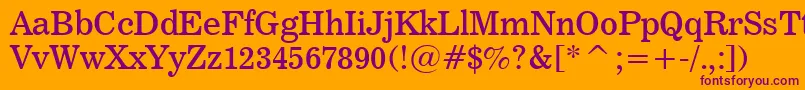 News706Bt Font – Purple Fonts on Orange Background