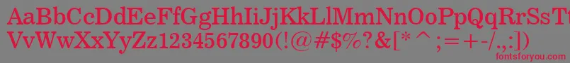 News706Bt Font – Red Fonts on Gray Background