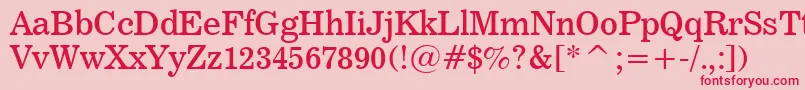 News706Bt Font – Red Fonts on Pink Background