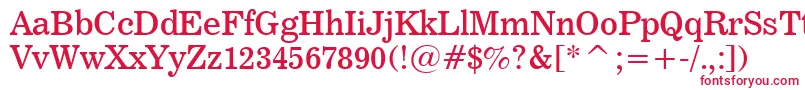 News706Bt Font – Red Fonts on White Background