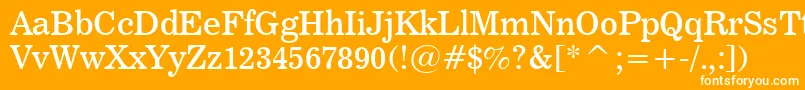 フォントNews706Bt – オレンジの背景に白い文字