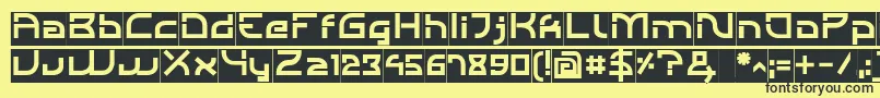 IndividigitalSub Font – Black Fonts on Yellow Background