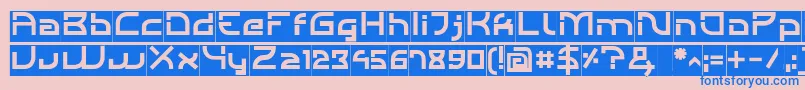 IndividigitalSub Font – Blue Fonts on Pink Background