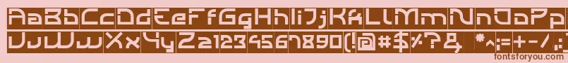 IndividigitalSub Font – Brown Fonts on Pink Background