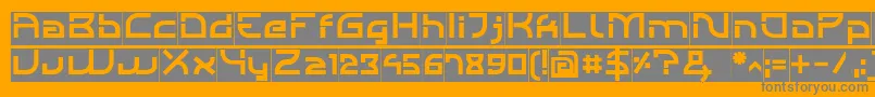 IndividigitalSub Font – Gray Fonts on Orange Background