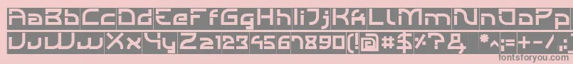 IndividigitalSub Font – Gray Fonts on Pink Background