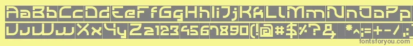 Czcionka IndividigitalSub – szare czcionki na żółtym tle