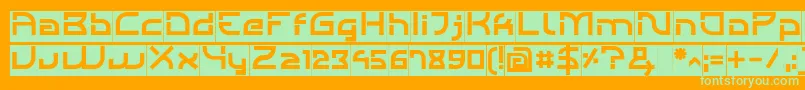 IndividigitalSub Font – Green Fonts on Orange Background