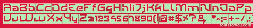 IndividigitalSub Font – Green Fonts on Red Background