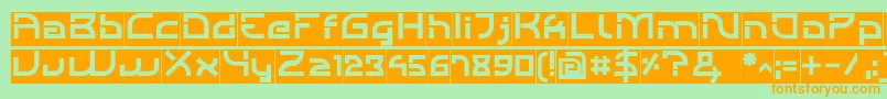 IndividigitalSub Font – Orange Fonts on Green Background