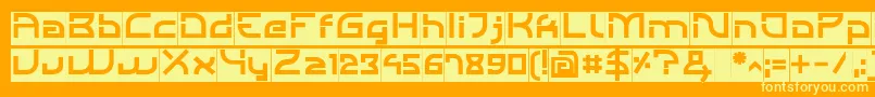 IndividigitalSub Font – Yellow Fonts on Orange Background