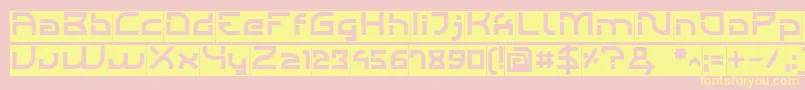 IndividigitalSub Font – Yellow Fonts on Pink Background