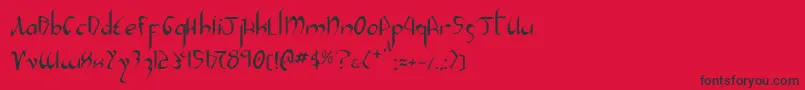 Xaphan2-Schriftart – Schwarze Schriften auf rotem Hintergrund