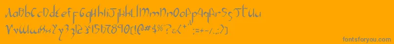 Xaphan2-Schriftart – Graue Schriften auf orangefarbenem Hintergrund