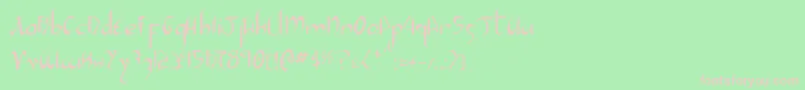 Xaphan2 Font – Pink Fonts on Green Background