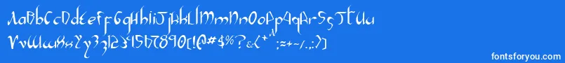 Xaphan2 Font – White Fonts on Blue Background