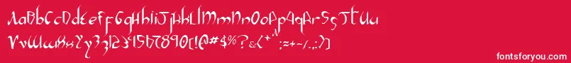 Xaphan2 Font – White Fonts on Red Background