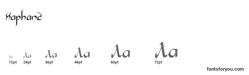 Größen der Schriftart Xaphan2