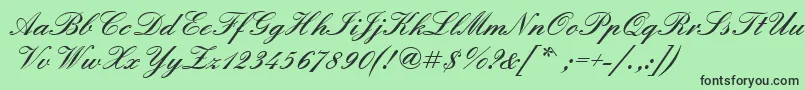 Englischeschtdembol Font – Black Fonts on Green Background